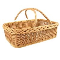 Stylový tác z proutí – sklápěcí uši a dno v dekoru dřeva